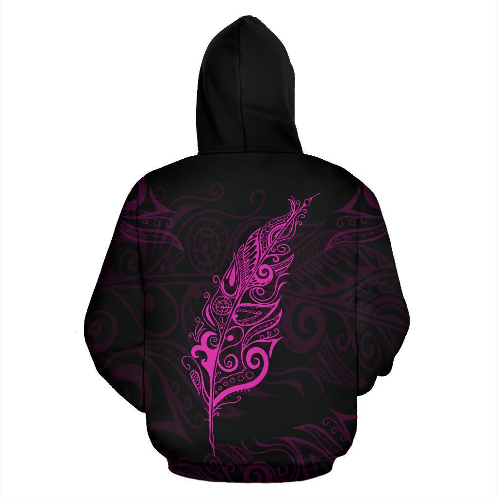pink-silver-fern-new-zealand-basic-hoodie