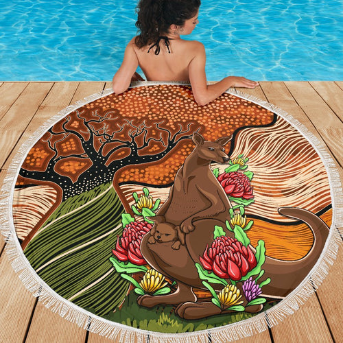 aboriginal-beach-blanket-kangaroo-with-indigenous-tree