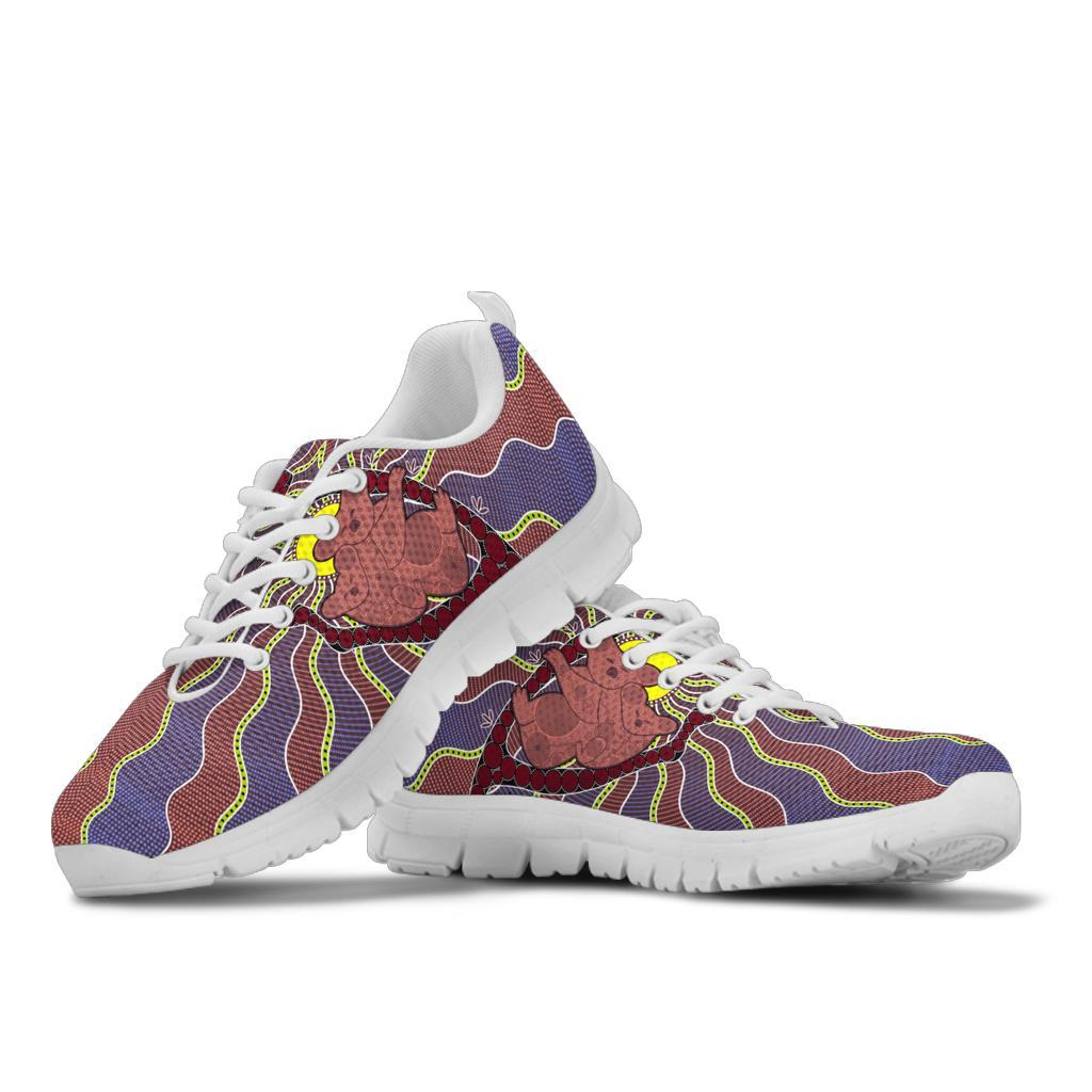 aboriginal-sneakers-koala-family-patterns-sun-dot-painting