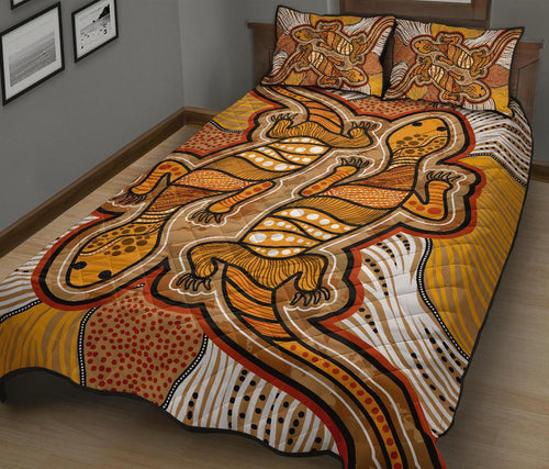 aboriginal-quilt-bed-set-indigenous-two-lizard-vintage-stye