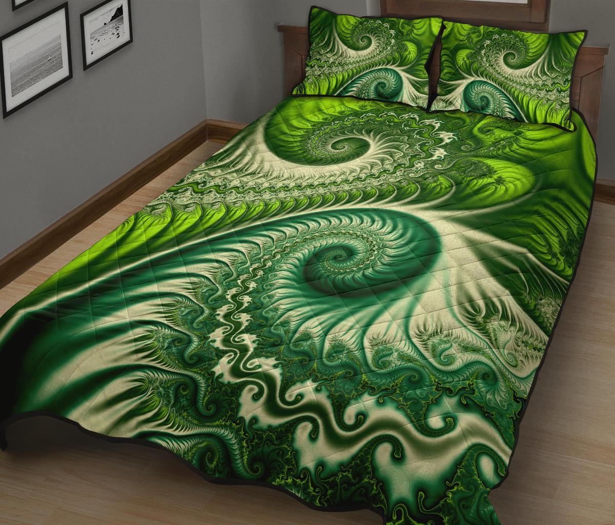 new-zealand-quilt-bed-set-koru-fern-quilt-and-pillow-cover-abstract-style