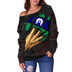 Aboriginal WoMen's Off Shoulder Handbag - Torres Strait Blood In Me - Vibe Hoodie