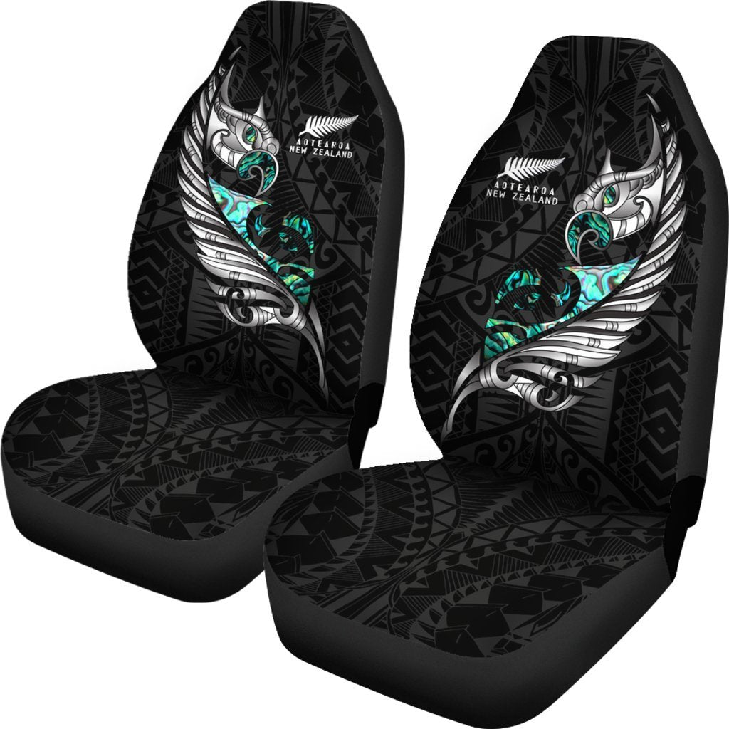 new-zealand-car-seat-cover-manaia-paua-fern-wing-white
