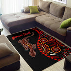 aboriginal-personalised-area-rug-aboriginal-lizard-with-dot-painting-pattern