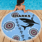 cronulla-beach-blanket-sharks-simple-indigenous-blue