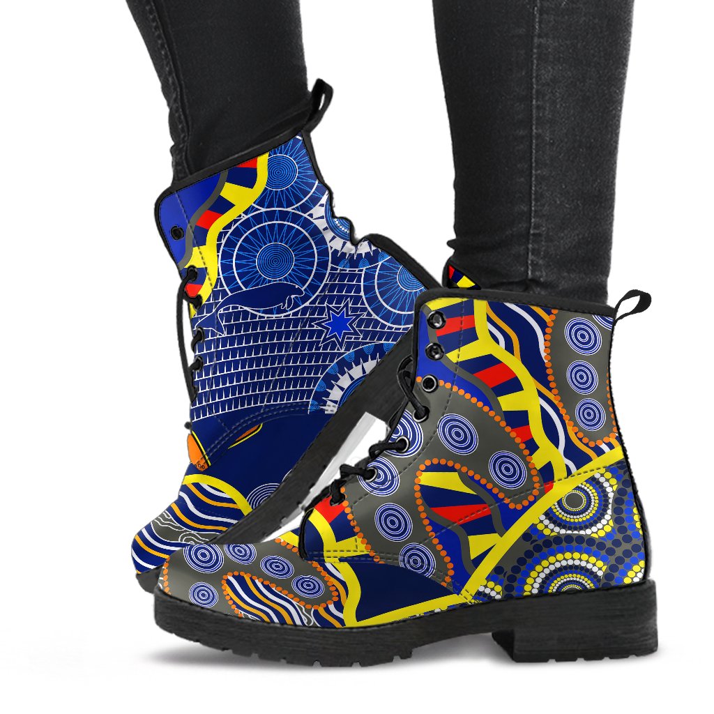aboriginal-leather-boots-australian-boomerang-dot-painting-art