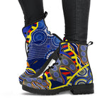 aboriginal-leather-boots-australian-boomerang-dot-painting-art