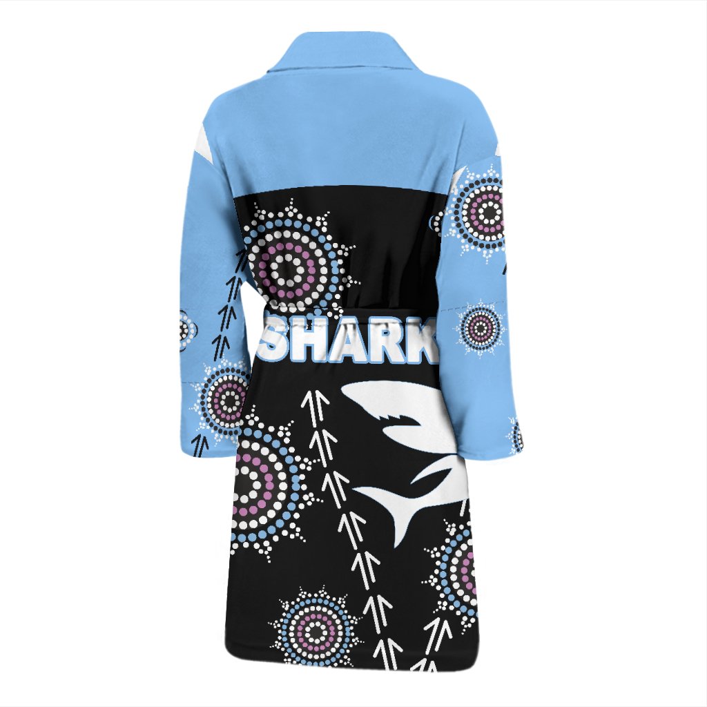 cronulla-mens-bath-robe-sharks-simple-indigenous-black