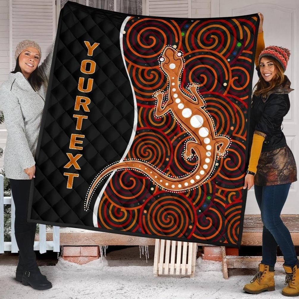 aboriginal-personalised-premium-quilt-indigenous-lizard-dreaming