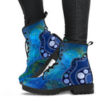 aboriginal-leather-boots-australia-indigenous-flag-circle-dot-painting-art-blue