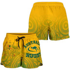 Aboriginal Women's Shorts, Australia Rugby and Coat Of Arms - Vibe Hoodie