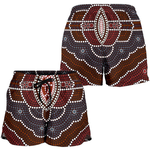 Aboriginal Shorts, Indigenous Dot Painting Short Women 03 - Vibe Hoodie