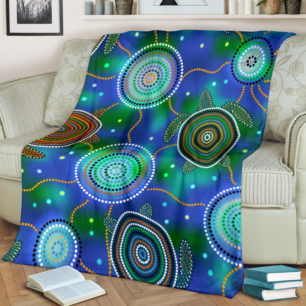 aboriginal-premium-blanket-indigenous-turtle-dreaming