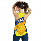 CSK Women Racerback Tank Cricket Sporty Style - Vibe Hoodie
