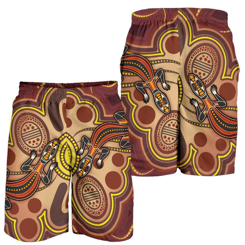 aboriginal-mens-shorts-indigenous-lizard-dot-painting-art