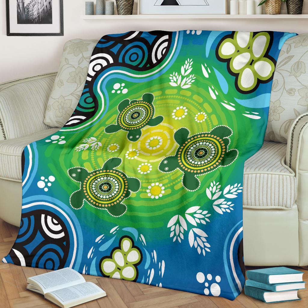 premium-blanket-indigenous-green-turtle