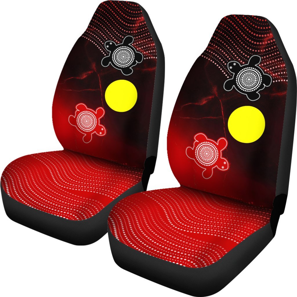 aboriginal-car-seat-covers-indigenous-circle-dot-painting-style