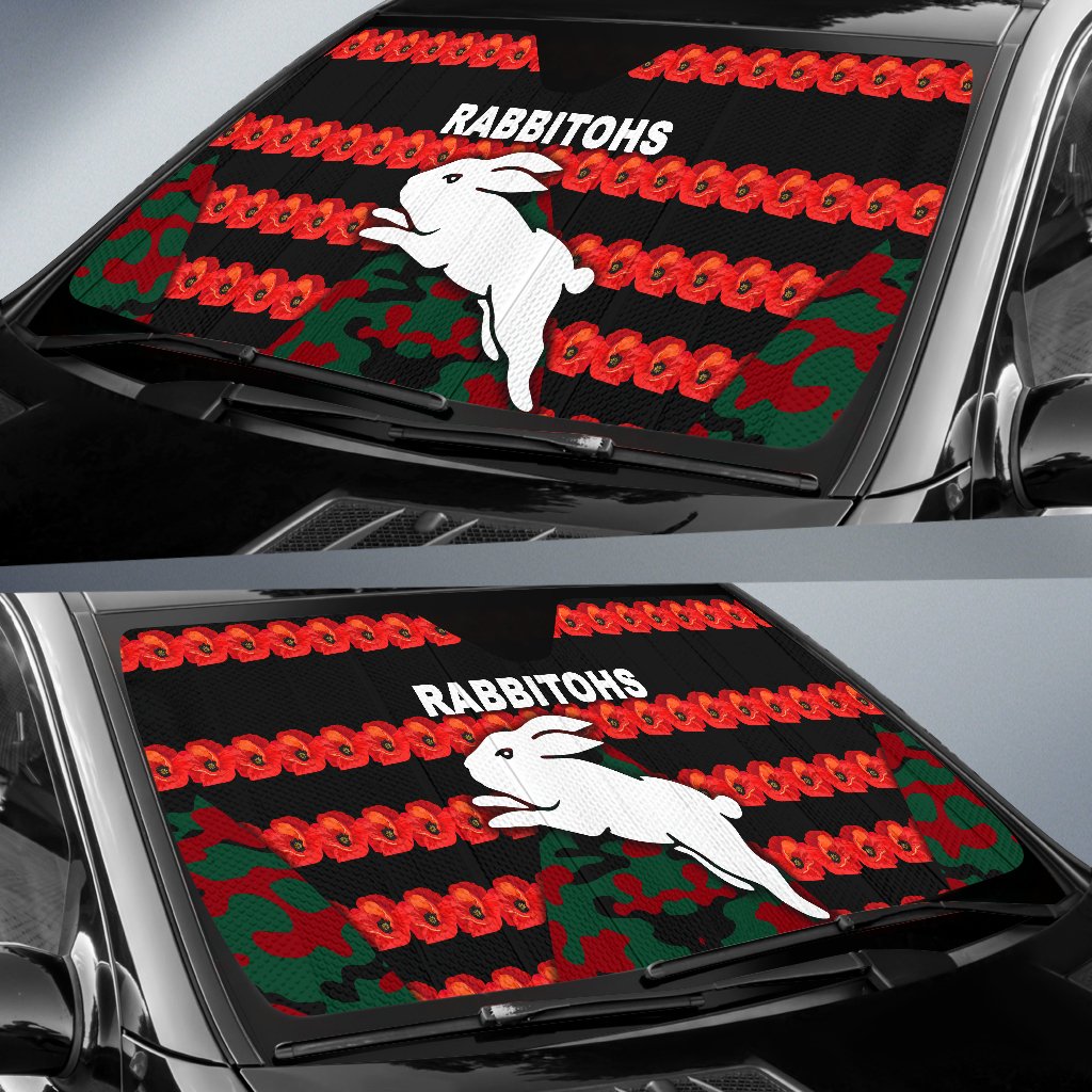 south-sydney-rabbitohs-auto-sun-shades-anzac-day-poppy-flower-vibes