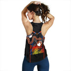 Aboriginal Women's Racerback Tank, Australian Boomerang and Snake Indigenous Art - Vibe Hoodie