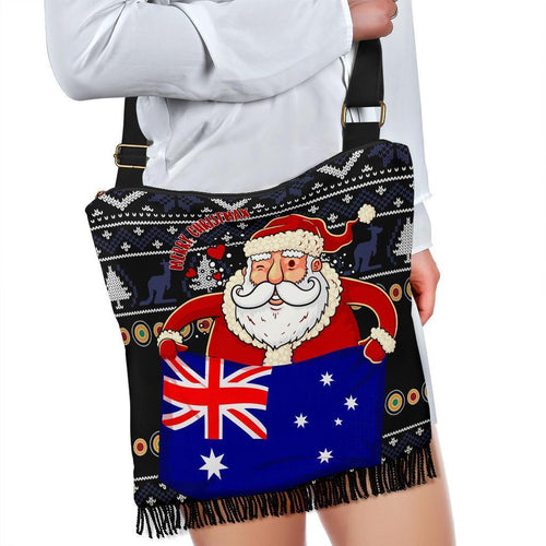 christmas-crossbody-boho-handbag-australia-santa-claus-hold-the-flag-black