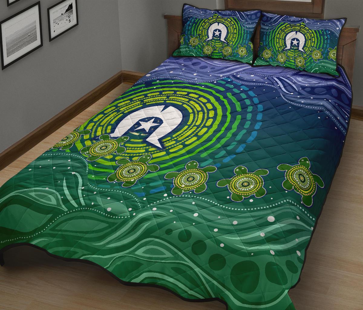 torres-strait-islanders-quilt-bed-set-aboriginal-turtle