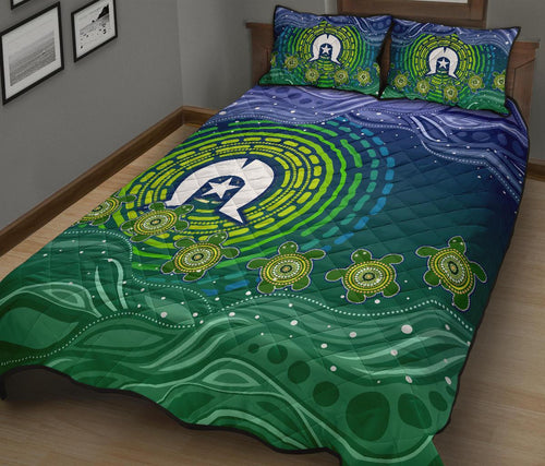 torres-strait-islanders-quilt-bed-set-aboriginal-turtle