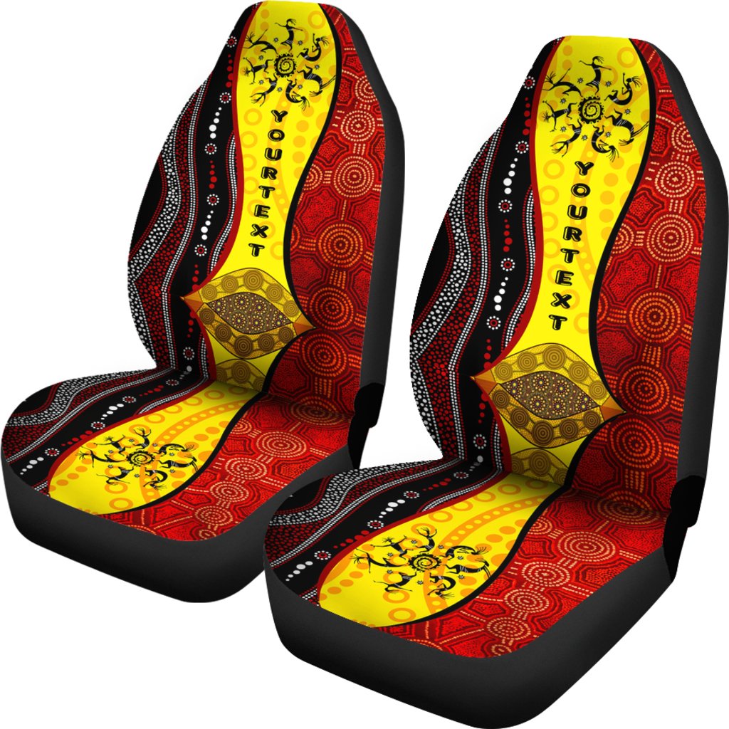 aboriginal-car-seat-covers-dreamtime-koori-dance-dot-acrylic-paint
