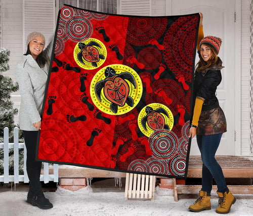 premium-quilt-aboriginal-dot-painting-quilt-turtle