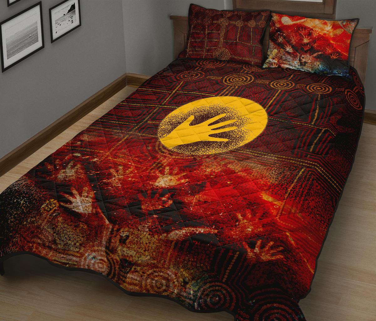 aboriginal-quilt-bed-set-indigenous-flag-hand-art
