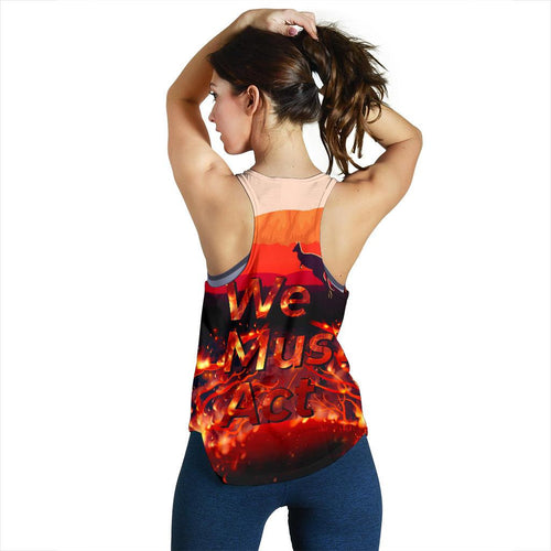 Racerback Tank - Koala Bushfire Tank Pray For Australia - Women - Vibe Hoodie