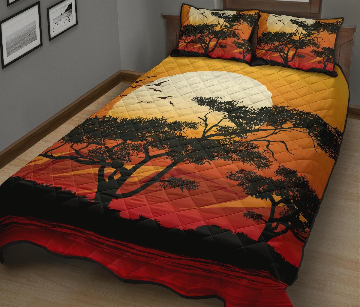quilt-bed-set-sunset-and-tree-in-australia