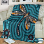 premium-blanket-indigenous-dragonfly
