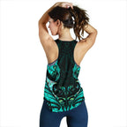 New Zealand Racerback Tank Manaia Paua Fern Wing - Turquoise - Vibe Hoodie