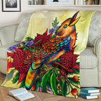 premium-blanket-australia-kookaburra-with-waratah