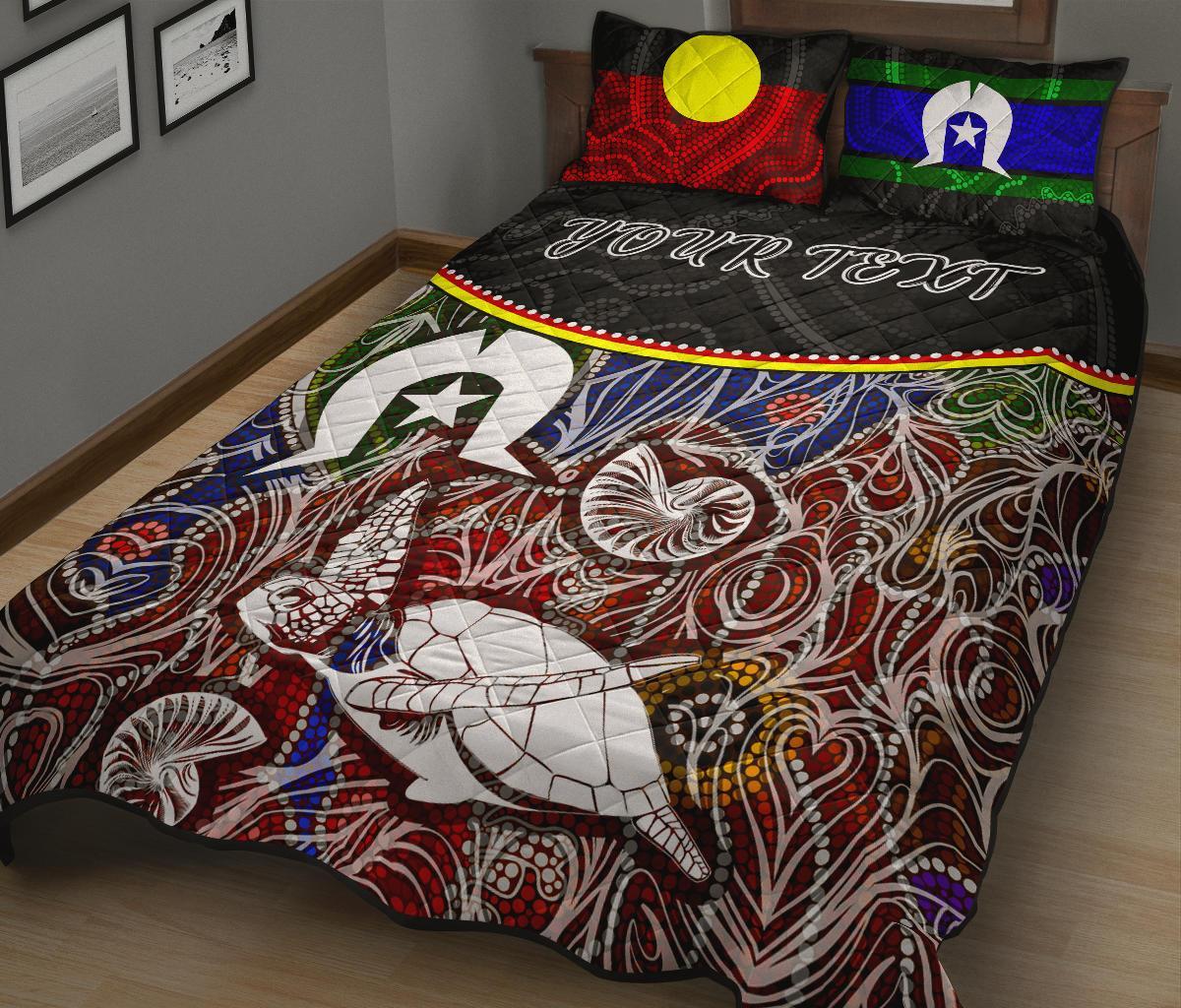 personalised-quilt-bed-set-aboriginal-dot-in-naidoc-week-style
