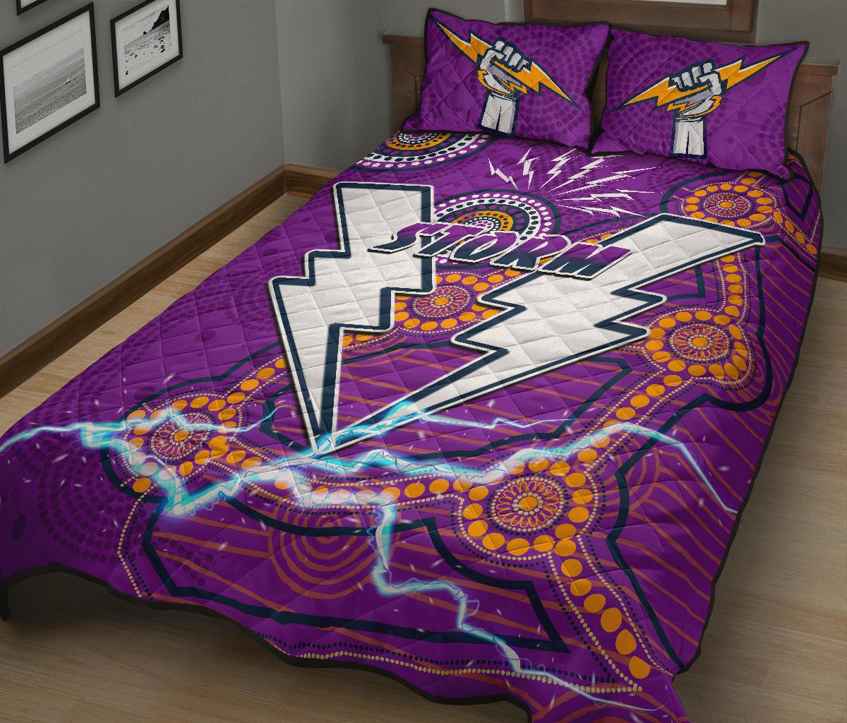storm-quilt-bed-set-melbourne-indigenous-thunder