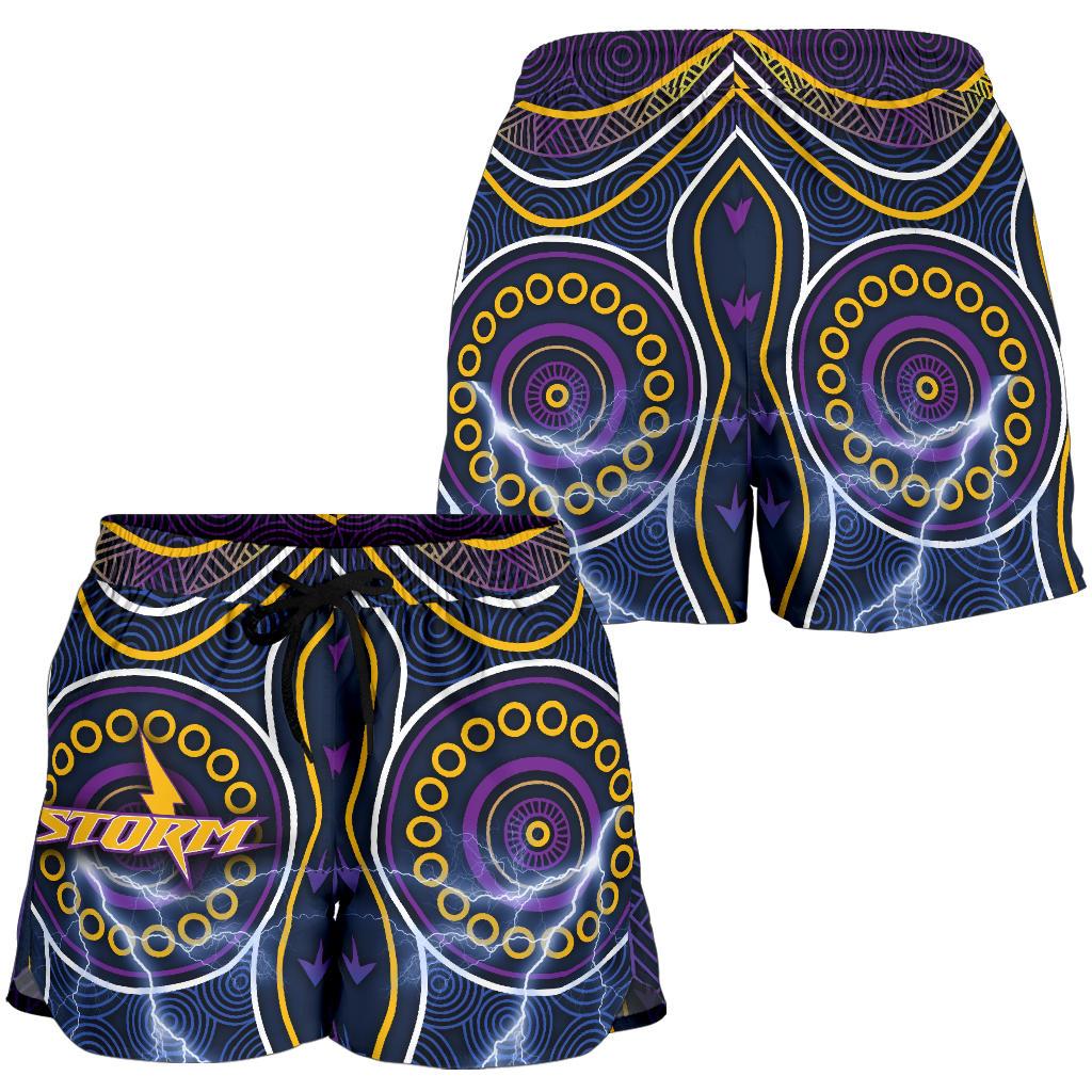 Melbourne Women Shorts Lightning Storm Indigenous - Vibe Hoodie