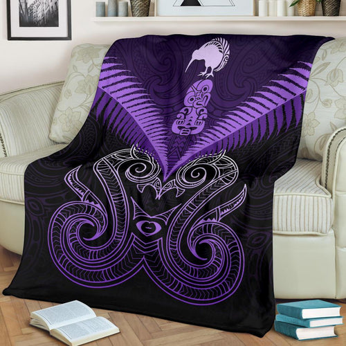maori-manaia-new-zealand-premium-blanket-purple