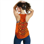 Aboriginal Personalised Women's Racerback Tank - Aboriginal Boomerangs And Dot Circle - Vibe Hoodie