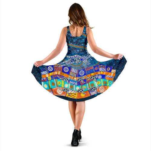 (Custom text) Women's Dress - Kangaroo Dreaming - Vibe Hoodie