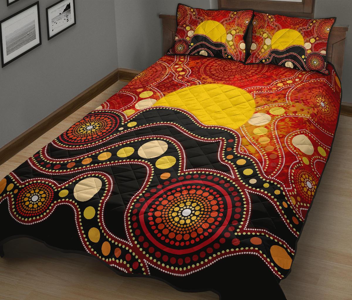 aboriginal-quilt-bed-set-aboriginal-lives-matter-flag-dot-painting-art
