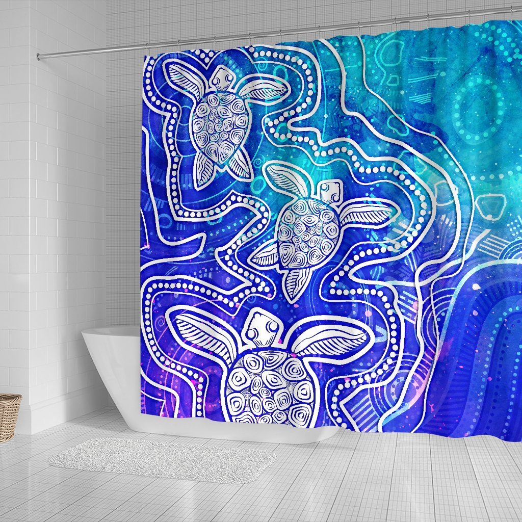 aboriginal-shower-curtain-sea-turtle-with-indigenous-patterns-blue