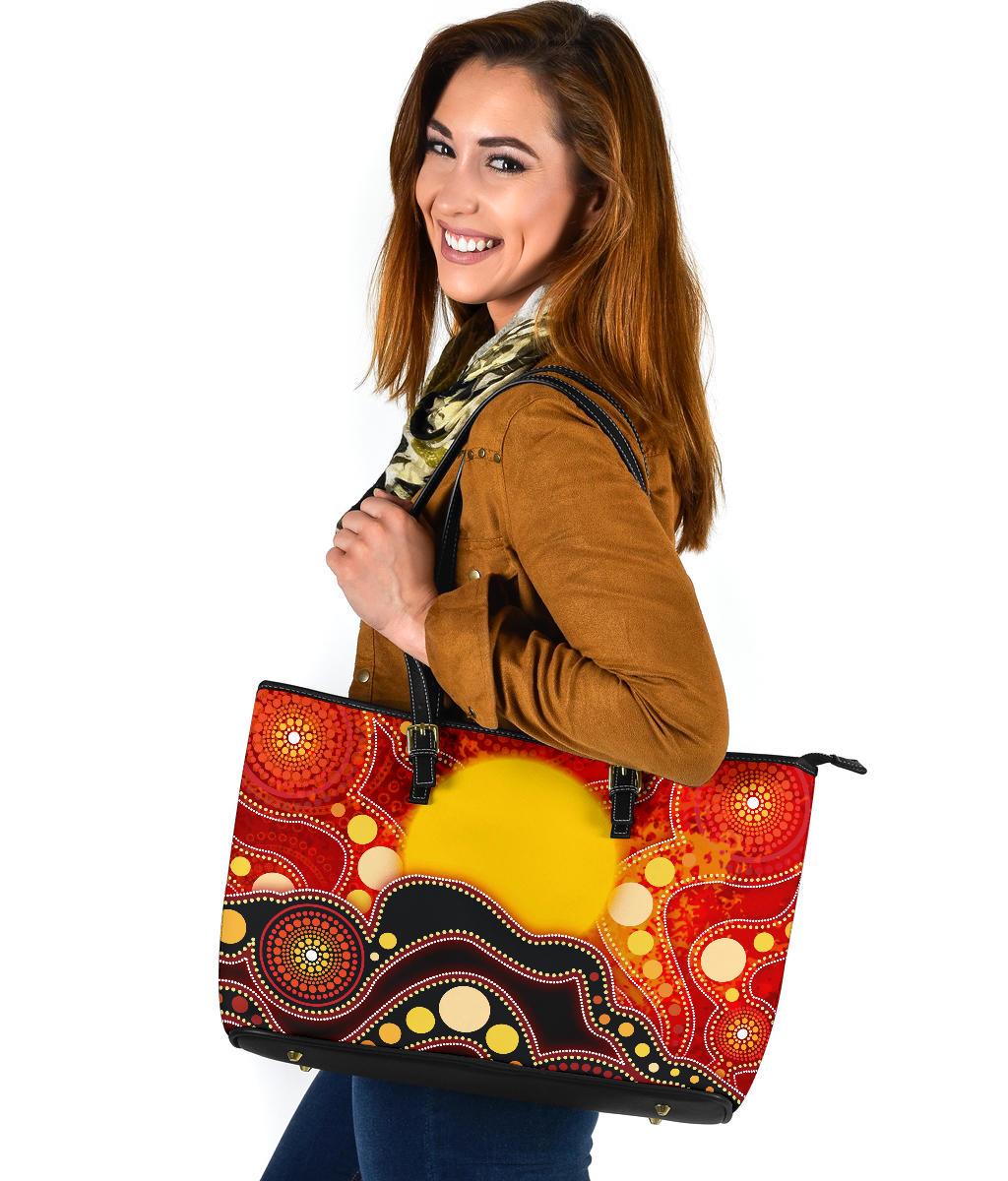 aboriginal-leather-tote-bag-aboriginal-lives-matter-flag-dot-painting-art