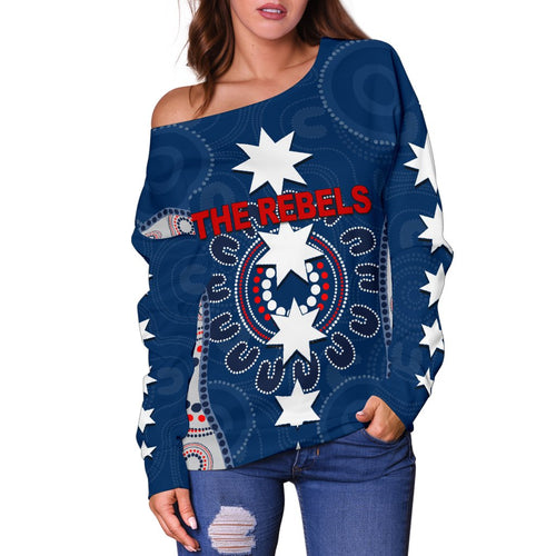 The Rebels Women's Off Shoulder Sweater Aboriginal - Vibe Hoodie