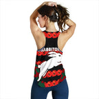 South Sydney Rabbitohs Women's Racerback Tank Anzac Day Poppy Flower Vibes - Vibe Hoodie
