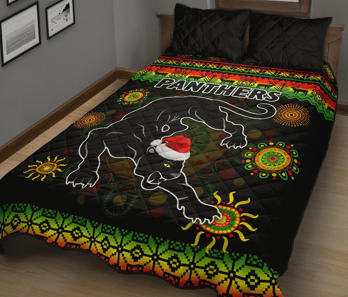 penrith-panthers-christmas-quilt-bed-set-indigenous