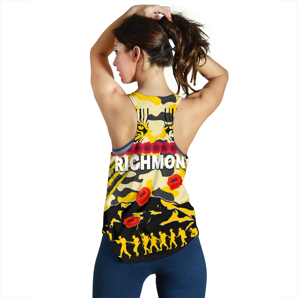 Richmond Tigers Women's Racerback Tank Anzac Day Country Style - Vibe Hoodie