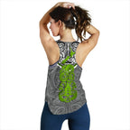 New Zealand Maori Rugby Women Racerback Tank Pride Version - Gray - Vibe Hoodie