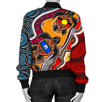 custom-womens-bomber-jacket-australia-aboriginal-dots-with-turtle-and-naidoc-flags