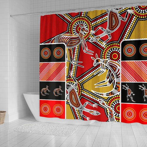 aboriginal-shower-curtain-kangaroo-dot-painting-patterns